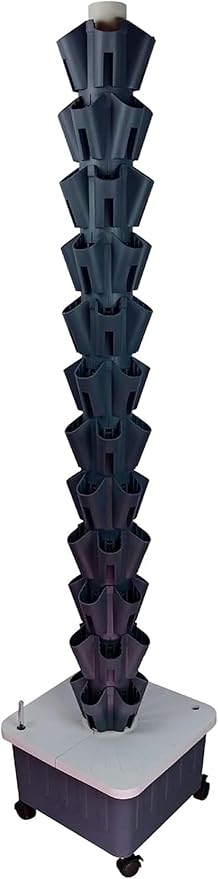 Hydroponics Growing SystemHydroponics Growing Tower Planter for Fruits Vegetables 5 Plants Per Layer 8/10/12 Layer (Color:A1Size:8 Layer)