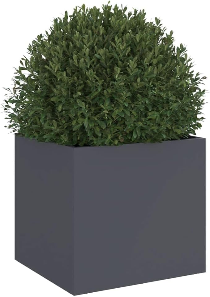 PlanterMultifunctional Raised BedPlant Privacy FenceBalcony Planter BedsHerb PlantersGreenhouse Planterfor HerbsFlowersOutdoorVegetablesAnthracite 12.6x11.8x11.4 Cold-rolled Steel