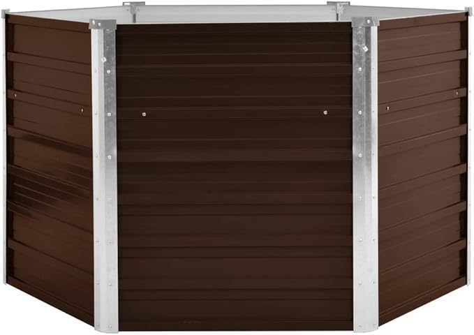 SKM Garden Raised Bed Garden Raised Bed Brown 50.8x50.8x30.3 Galvanized Steel