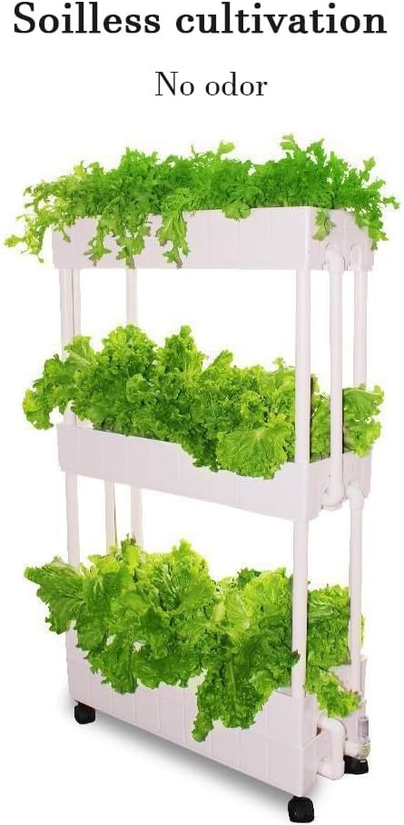 Triple-Layer Large Capacity Hydrophonic Planter Grower Hydroponic Growing System Kits Built-in Circulating Water Pump Soilless Cultivation for Fruits Herb