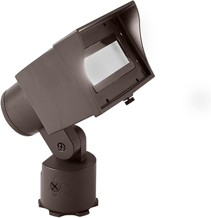 WAC Landscape Lighting Wall Wash Light LED 12V with Adjustable Beam Angle and Integral Brightness Control 3000K in Solid Brass Coated with Bronze