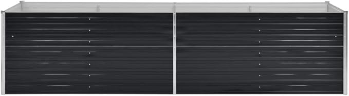 Garden Raised Bed Anthracite 126x31.5x30.3 Galvanized Steel