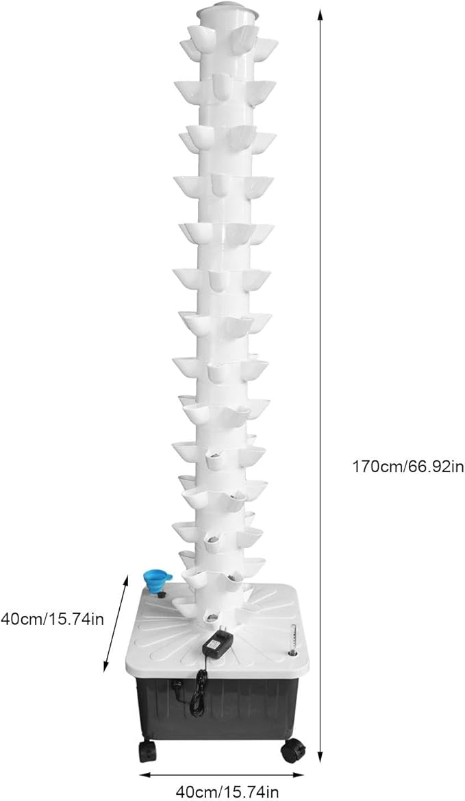 Vertical Hydroponic Garden Tower Hydroponic Cultivation System Indoor Vertical Farming Planter Intelligent Garden with Automated Watering for Domestic Indoor Gardening Setup