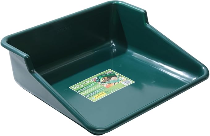 Green Tidy Tray with Stainless Steel Transplanter and Scoop – Durable Bamboo Handle Garden Tool Set