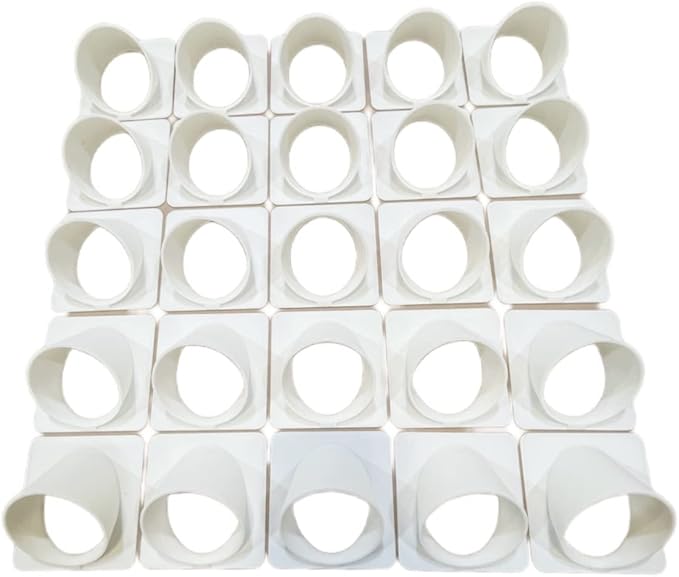 (27 Pack) of 2-inch Net Pot Holders - Hydroponics Growing System - Aeroponic Tower Garden for Indoor Gardening - Grow Herbs Fruits &amp Vegetables Fit Snugly On 4inch Square PVC Made in USA