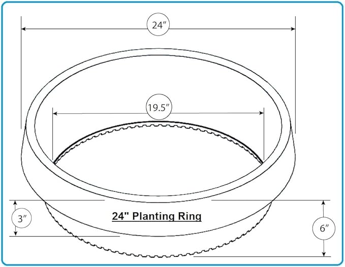 3 Pack of 24 inch Planting Rings (Open/Close Latch)– Tree &amp Shrub Watering Basins | Landscape Edging &amp Water Retention | Protects Trees Prevents Erosion Separates Rock Mulch &amp Grass | M