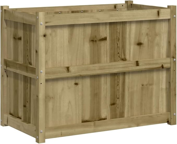 Wooden Raised Garden Bed Garden Planter Box Outdoor Wood Raised Garden Bed for Planting Plants Vegetables 35.4x19.7x27.6 Impregnated Wood Pine-246