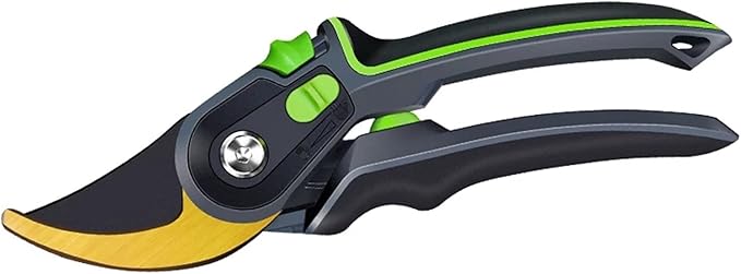 Gardening Tools Heavy Duty Plant Trim Horticulture Hand Pruner Cut Secateur Shrub Garden Scissor Tool Anvil Branch Shear Orchard Pruning Shears for Fruit Trees(Black2)