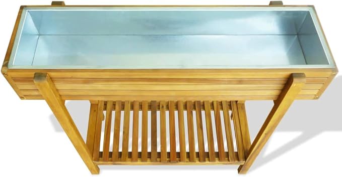 Raised Garden Bed Elevated Planter Box Outdoor with a Shelf and Legs for Flower/Herb/Vegetables Growing Bed for Patio/Backyard/Balcony/Outdoor/Indoor 35.4 x 11.8 x 29.5