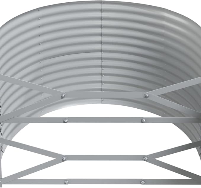 SKM Garden Raised Bed Powder-Coated Steel 175x100x68 cm Grey (Weight-12KG)