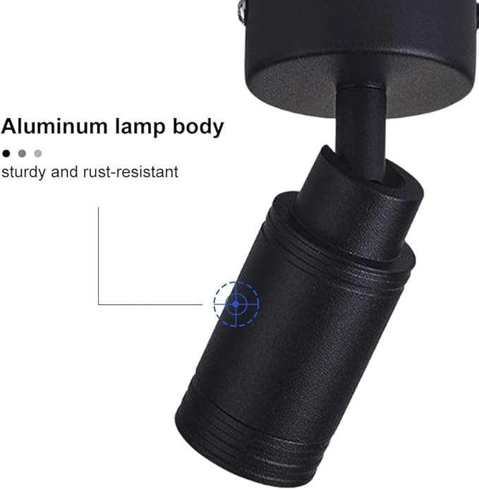 Adjustable Ceiling Spotlight 5w Spot Light Exposed Mounted Led Flush Mount Lights Directio l Spotlights Accent Lighting Artwork Display Lamps