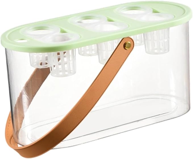 MYCENSE Hydroponics Grower Box Hydroponics Tool with 6 Holes Hydroponic System Growing Box Indoor Tabletop Mini Aquarium for Indoor Green