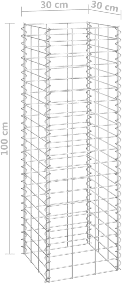 YAFF Gabion Raised Beds 3 pcs 11.8x11.8x39.4 Iron (24.86lbs)