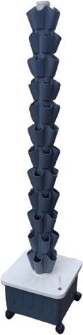 DIY Home Garden Balcony Vertical Tower Planter Detachable PP Colonization Cups Farm Greenhouse Hydroponic Grow System(Gray12th floor)