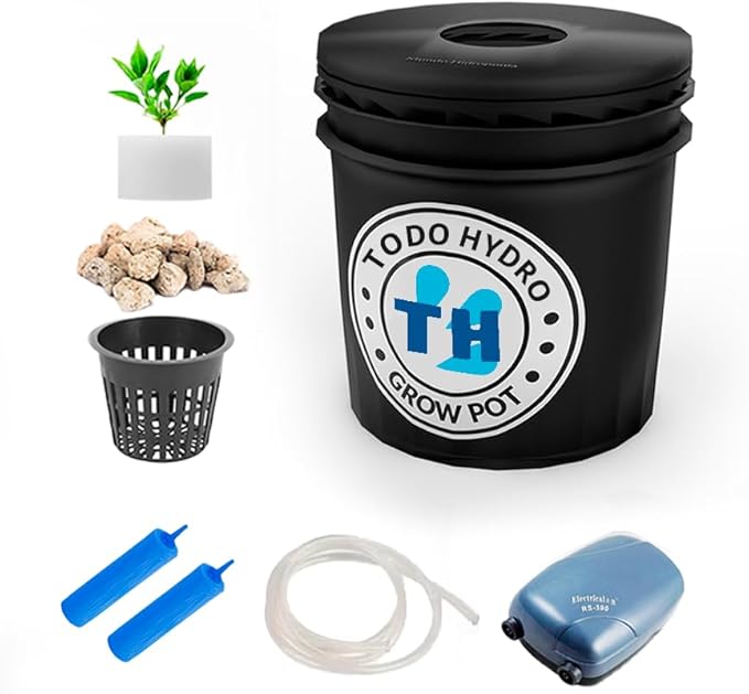 Hydroponic Kit N3 DWC System Professional Complete Indoor Garden with Accessories (5gal)