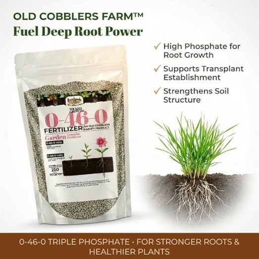 Old Cobblers Farm™ Wicked Growth 0-46-0 Fertilizer - Triple Phosphate - for Strong Roots and Vibrant Growth (5 lbs | 10 lbs | 15 lbs | 20 lbs) (10 lbs)