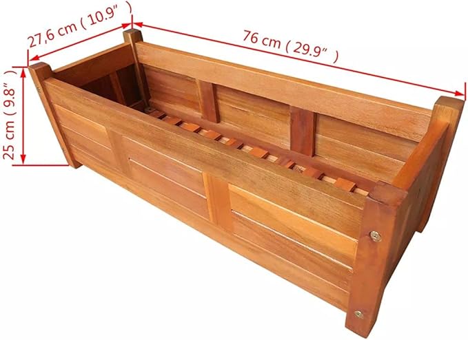 Garden Raised Bed Acacia Wood 29.9x10.9x9.8Elevated Wood Planter for Growing Fresh Herbs Vegetables Flowers Succulents &amp Other Plants at HomeGreat for Outdoor Patio Deck Balcony