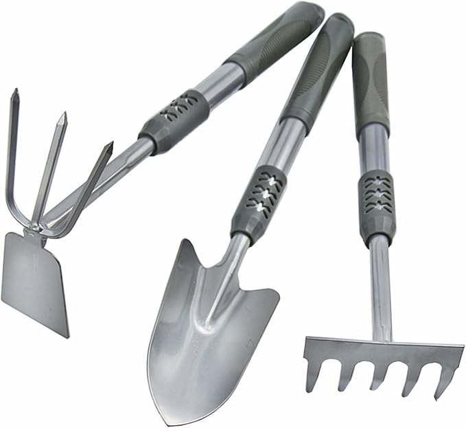 Garden Tool Set 3 Pack Heavy Duty Gardening Kit Ergonomic Handle Garden Hand Tools Outdoor Gardening Work Set