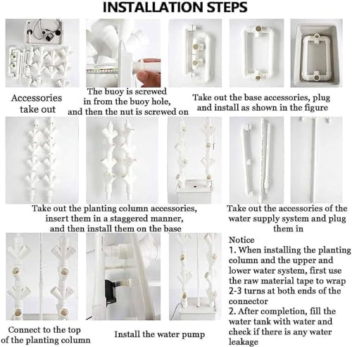 2/3/4 Columns Hydroponic Growing Kit Hydroponic Tower Grow Sys-TEMGift for Gardening Lover - Home GrowVeggies amp Fruit24Holes (24holes)