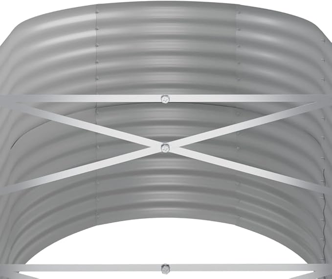SKM Garden Raised Bed Anthracite Powder-Coated Steel 59.8x31.5x26.8 inAnthracite (Weight 20.81KG)