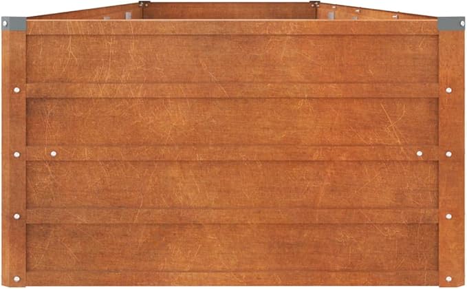 YAFF Garden Raised Bed Rusty Corten Steel Large Heavy Weight Weather-Resistant Outdoor Planter Box 126x31.5x17.7 for Vegetables Flowers Herbs with Open Bottom Drainage Low Maintenance