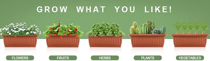 Suyncll Vertical Raised Garden Bed Planter Box5 Tiers Vertical Garden Planter with Drainage System&amp4 Hooks for Herb Vegetables Flowers Brick Red