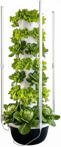 7-Tier Vertical Hydroponic Tower Garden 28-Plant Indoor Growing System with Full Spectrum LED Lights &amp Quiet Water Pump Smart Timer for Herbs &amp Vegetables