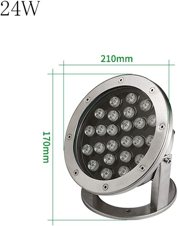 24W LED Recessed Underground Path Light - Waterproof IP68 Outdoor Decorative Spotlight for Landscape AC/DC 12V/24V/110V Ideal for Garden Lighting and Walkways