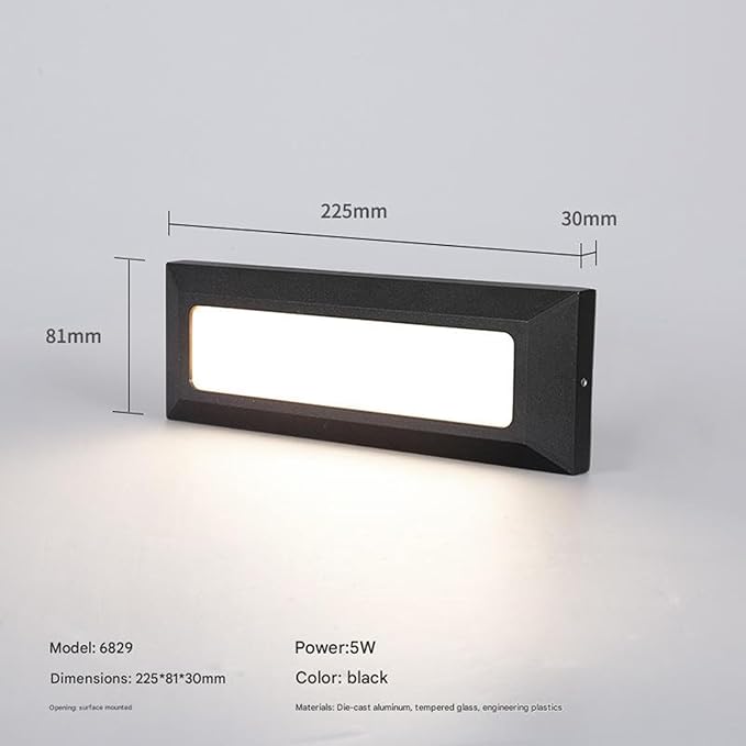 Outdoor Landscape Step Lamp Garden LED Underground Light IP65 Waterproof Stair Corner Lights for Patio Pathway Step Buried(3w(85-265))