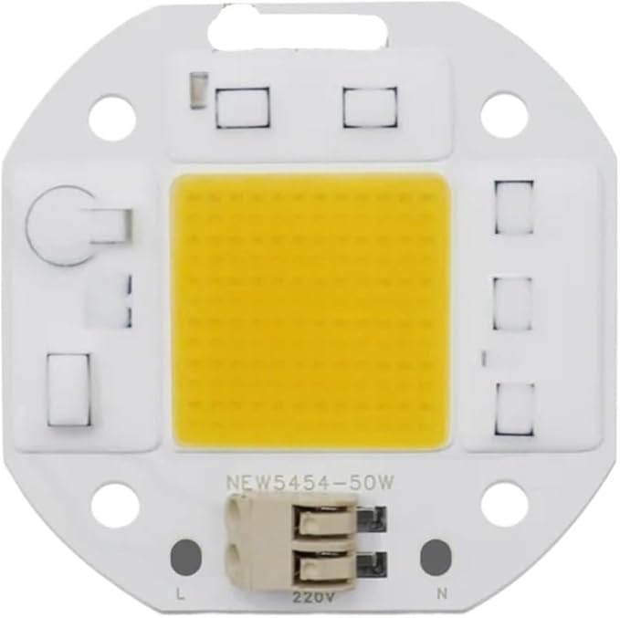 3PCS No Welding AC 220V 50W LED COB Chip Diode Driverless DOB Module 5454 Lamp Beads for Plant Grow Light Floodlight Spotlight(Warm White220V 20W)