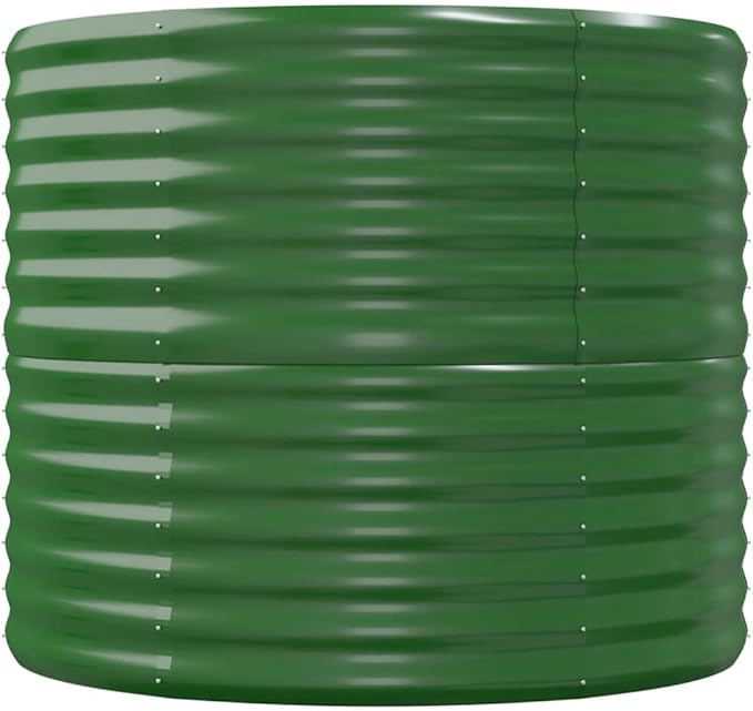 Oval Raised Garden Bed for Outdoor Planting 60x31.5x26.8 Inch Powder-Coated Steel Planter Box for Vegetables Herbs Flowers on Patio or Balcony