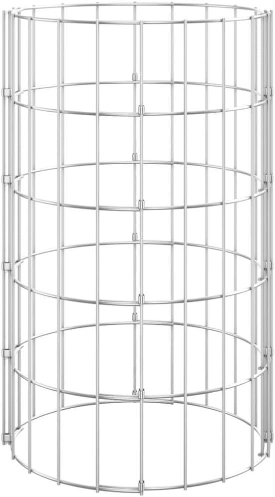 SKM Circular Gabion Raised Beds 3 pcs Galvanised Steel Ø30x50 cm (Weight-7KG)