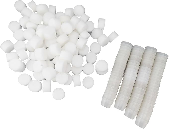 Greensen 100 Hydroponic Net Cups Set Reusable Plastic Hydroponic Plant Basket with Growing Sponges for Vegetable Seedlings Effectively Promote Plant Roots (White)
