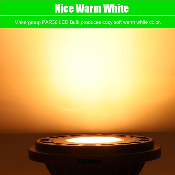 PAR36 LED Landscape Light Bulb 10W 12V Low Voltage Lighting Waterproof Spotlight for Outdoor Yard Tree Light In-Ground Well Light Warm White 2700K-3000K