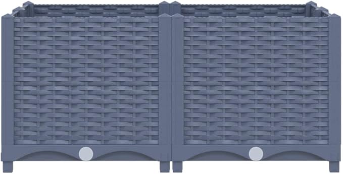 Raised Bed PlanterGarden BedGalvanized Raised Garden BedPlanter Raised bedsGalvanized Planter31.5x31.5x15 Polypropylene
