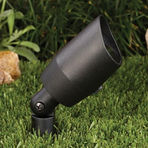SPW Vista Professional Outdoor Lighting GR-5006-B-4.5-W-60 Up Light/Accent Landscape Lamp with Aluminum Housing &amp Black Finish (Includes 4.5W 2950K 60 Degree LED)
