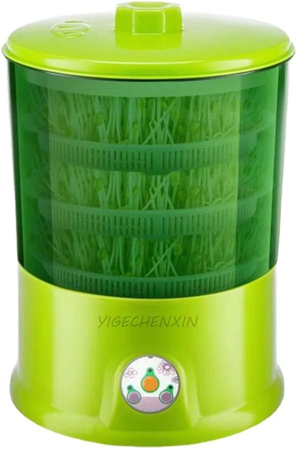 Portable Bean Sprouts Machine 2 Layers Automatic Sprouts Growing Kit Three Modes for Soybean Mung Bean Red Bean Radish