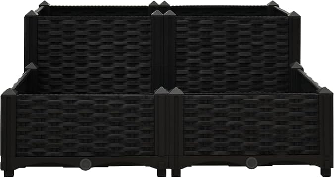 YAFF Raised Bed 31.5x31.5x15 Polypropylene (17.248lbs)