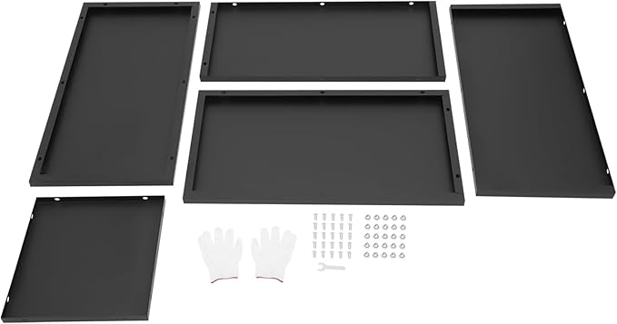 16x16x30in Large Galvanized Steel Raised Garden Bed Planter Box - with Free Gloves Modern Black Outdoor Planter for Vegetables Flowers Herbs on Patio Deck BalconyEasy Assembly