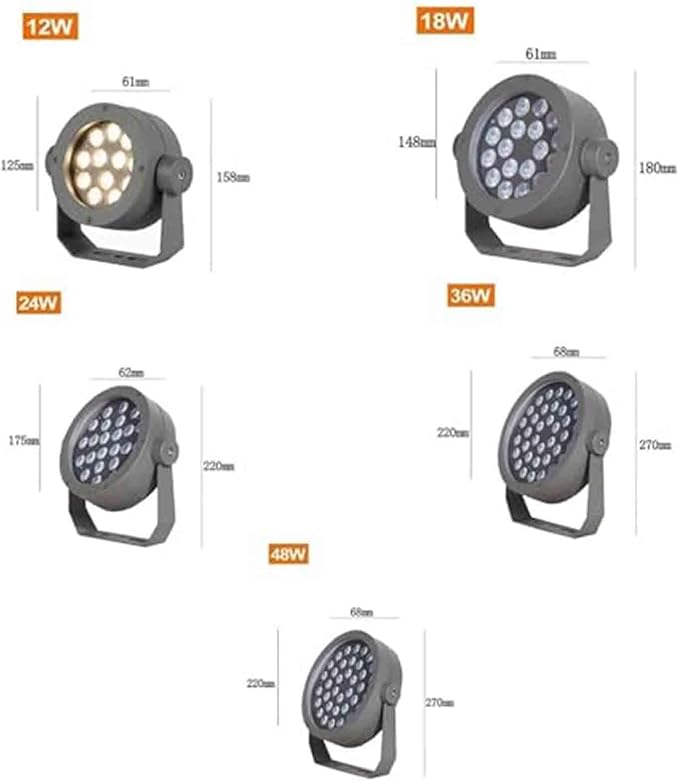 LED Beam Spotlight IP66 Waterproof Led Beam Lamp Outdoor LED Projection Spot Lights Rotating Landscape Lighting Tree Ligh(Warm White48W-24V)