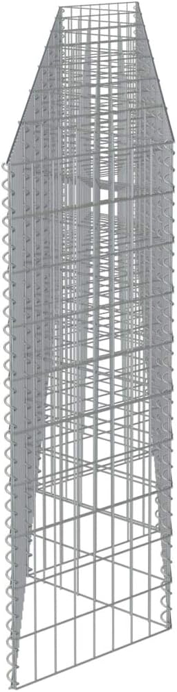 Gabion WallOutdoor Garden Gabion Mesh Planter Raised BedGarden DecorationOutdoor Residential Fencingfor YardGardenGalvanized Steel 177.2x11.8x39.4