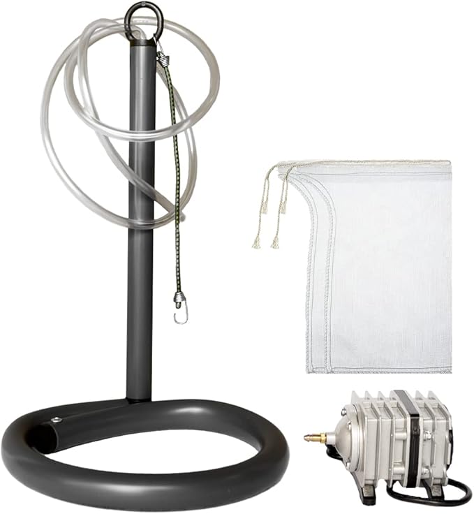 Worm Brew - Compost Tea &amp Worm Casting Tea Brewer - 5 Gallon Bucket Aerator (Pump Included) D10