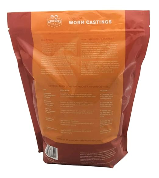 Brothers Worm Farm 10 Pounds Worm Castings (aka Worm Poop). Transform your indoor plants and gardens with a Lab-tested Eco-friendly and All-natural Worm Fertilizer. Safe Non-toxic and High in Benef