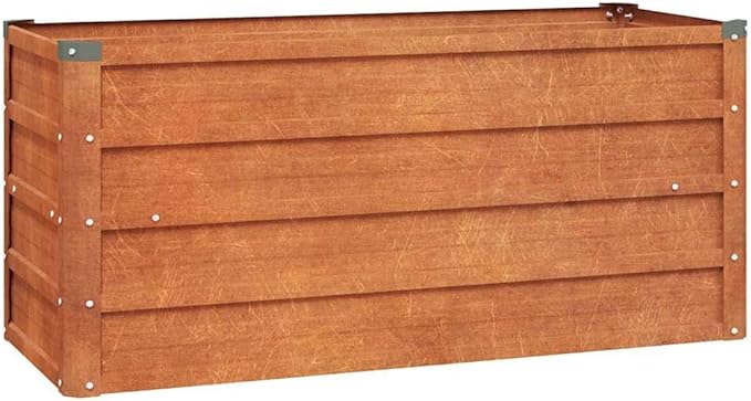 Corten Steel Garden Raised Bed Metal Planter Garden Boxes Outdoor Steel Planter Box for Vegetables Flowers Herbs Rusty 39.4x15.7x17.7 Corten Steel-225