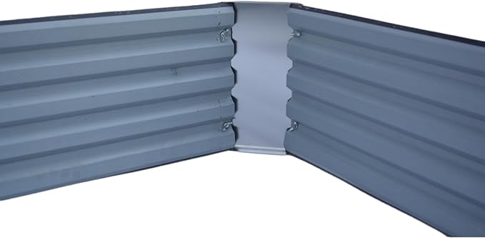 Galvanized Raised Garden Bed Outdoor Metal Quadrilateral Planter Box Deep Root Planters Boxes 3.93ft x 3.93ft Suitable for Plants Flowers Vegetables Herbs Fruits Dark Grey