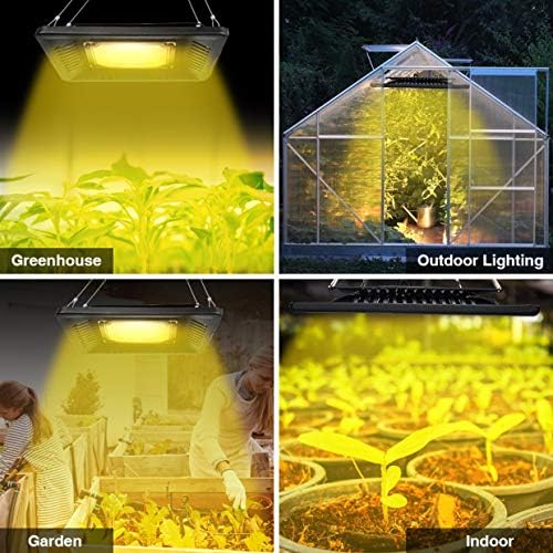 Relassy 150W Waterproof Plant Light Outdoor Grow LightSunlikeFull Spectrum LED Grow LampWithout NoiseUltra ThinHeat Dissipationfor Seedling Growing Blooming Fruiting