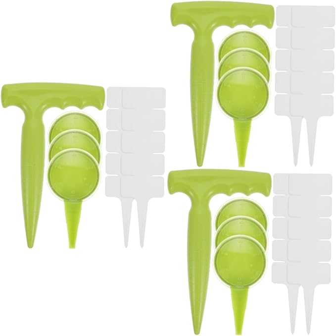 Kisangel 3sets Garden Planting Tool Set Dispenser for Efficient Sowing Compact Punch Labels for Home Gardening Enthusiasts