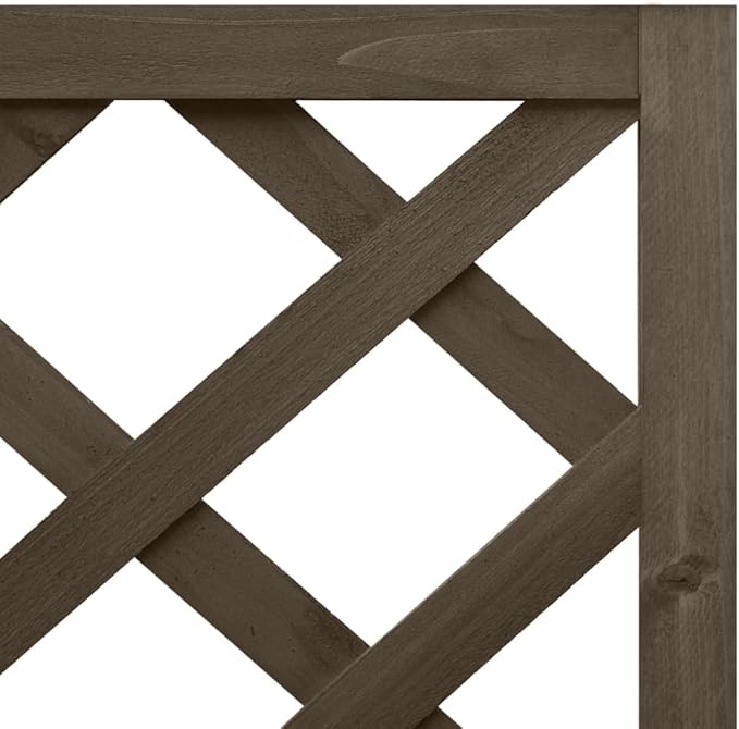 Garden Trellis Pot Raised Bed Garden Beds Outdoor Corner Trellis Planter Gray 15.7x15.7x59 Solid Fir Wood Easy to Assemble for Backyard Patio Deck Lawn