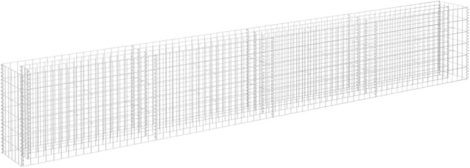YAFF Gabion Raised Bed Galvanized Steel 141.7x11.8x23.6 (55lbs)