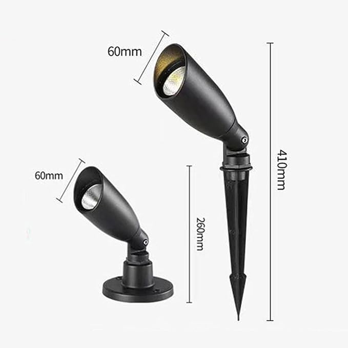 10W Outdoor Spotlights - Rotation Spotlight IP66 Waterproof LED Tree Lights Garden Villa Landscape Ground Lamps Lawn Ground Lights LED Beam Spotlight(B Warm White10W(24V))